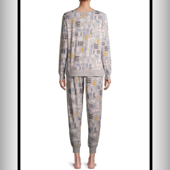 Secret Treasures Long Sleeve Scoop Neck Graphic Print Pajamas plus size Set 1X - Picture 1 of 9